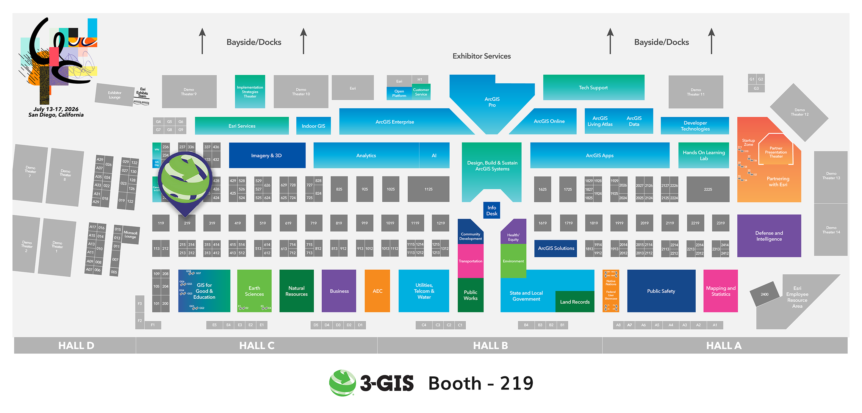 Esri UC 2026 Showfloor | 3-GIS
