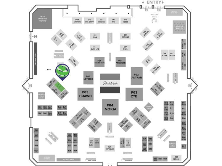 2025 FTTH Europe conference floorplan - where to find 3-GIS
